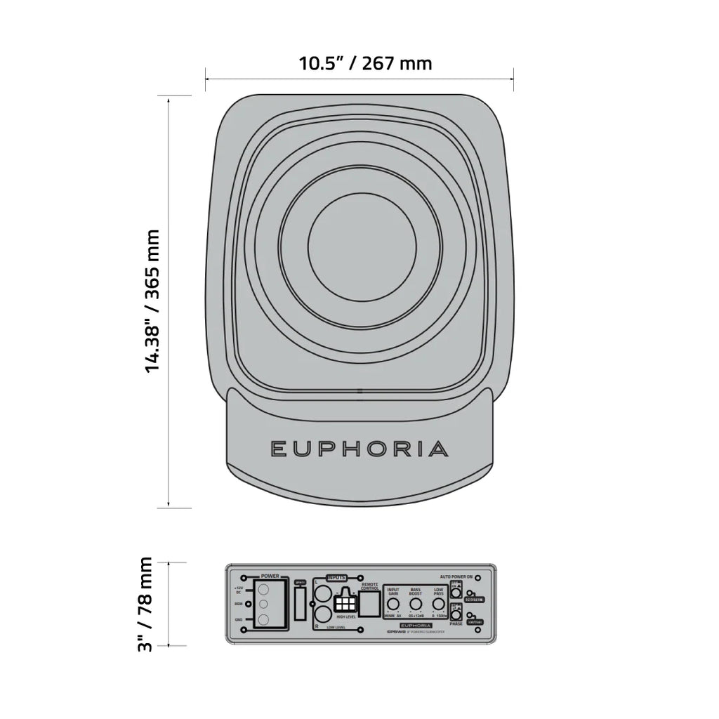 EPSW10 10" Underseat Active Subwoofer