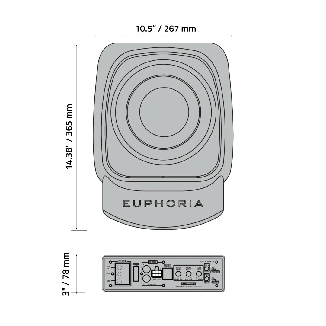 EPSW10 10" Underseat Active Subwoofer