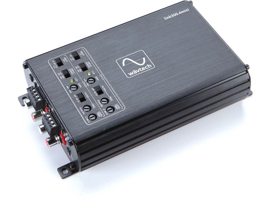 Wāvtech Link300.4 mini Compact 4-channel car amplifier