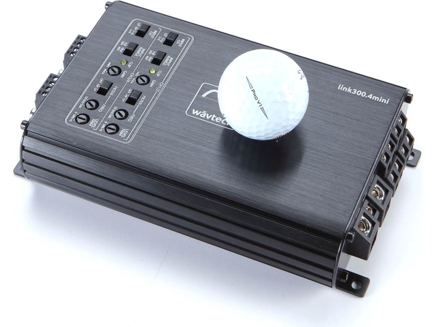 Wāvtech Link300.4 mini Compact 4-channel car amplifier